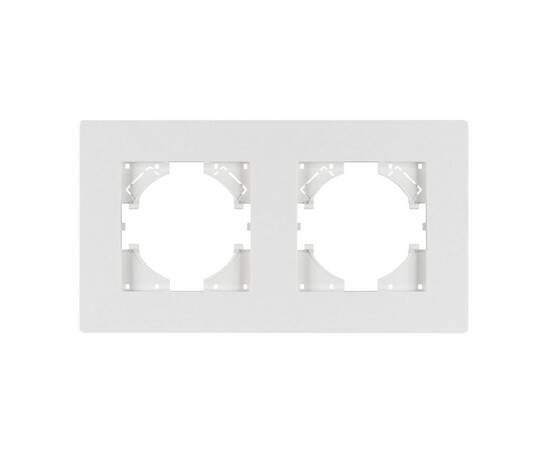 Рамка на 2 поста пластиковая Arlight FRM-PERIO-PL-2-WH 049750, изображение 3