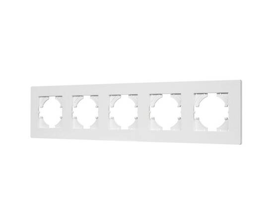 Рамка на 5 постов пластиковая Arlight FRM-PERIO-PL-5-WH 049762