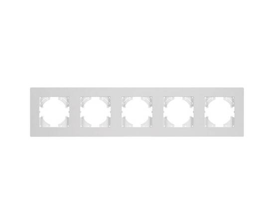 Рамка на 5 постов пластиковая Arlight FRM-PERIO-PL-5-WH 049762, изображение 3