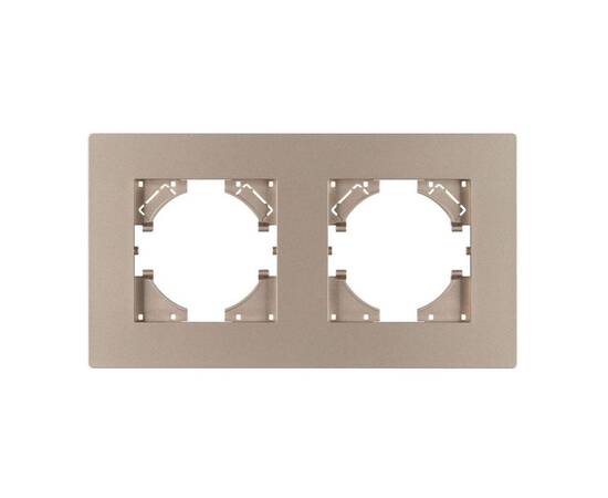 Рамка на 2 поста пластиковая Arlight FRM-PERIO-PL-2-GD 049753, изображение 2