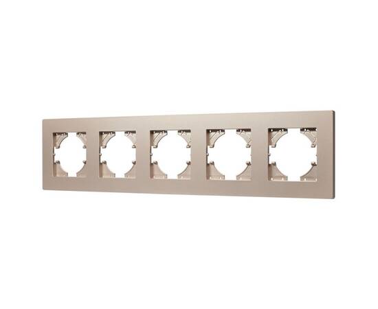 Рамка на 5 постов пластиковая Arlight FRM-PERIO-PL-5-GD 049765