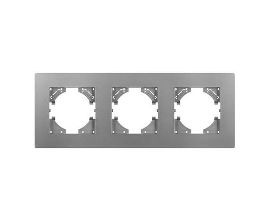 Рамка на 3 поста пластиковая Arlight FRM-PERIO-PL-3-GR 049756, изображение 3