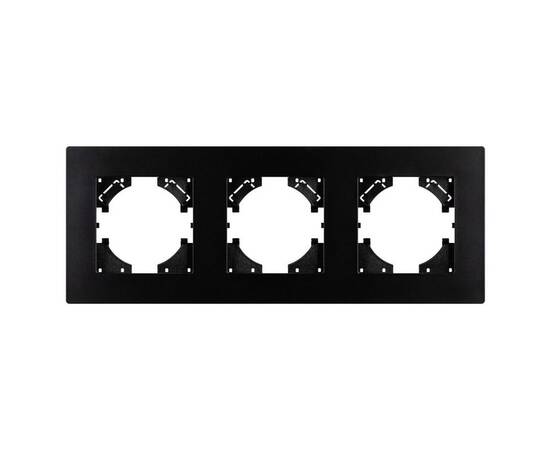 Рамка на 3 поста пластиковая Arlight FRM-PERIO-PL-3-BK 049755, изображение 2