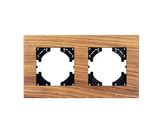 Рамка на 2 поста из натурального дерева Arlight FRM-XSILO-WD-2-SNL 051273, изображение 2