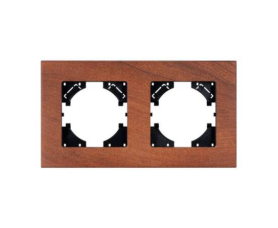 Рамка на 2 поста из натурального дерева Arlight FRM-XSILO-WD-2-NL 050871, изображение 2