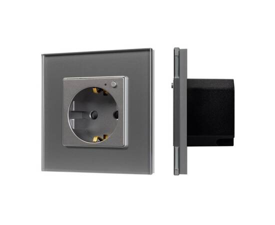 Розетка электрическая с Zigbee управлением Arlight SCT-OMALI-EUZB1-PL-GR (240V, 16A, Zigbee) 050101