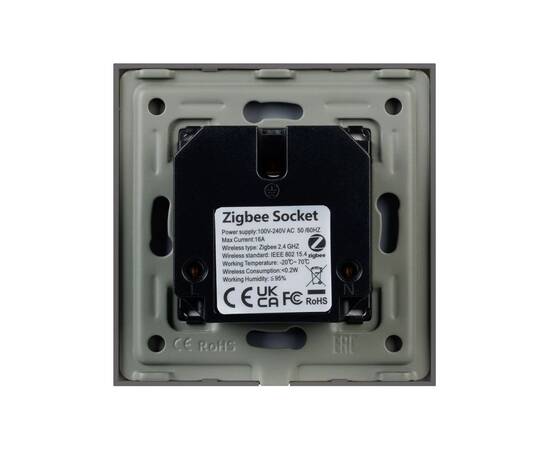 Розетка электрическая с Zigbee управлением Arlight SCT-OMALI-EUZB1-PL-GR (240V, 16A, Zigbee) 050101, изображение 3
