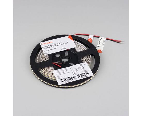 Светодиодная лента Arlight FC-A120-5mm 24V Сool8K-CX1 (10 W/m, IP20, 5m) 055975, изображение 3
