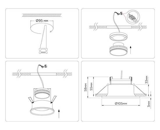 Встраиваемый светильник Ambrella Light Techno spot GX Standard tech TN51814, изображение 6