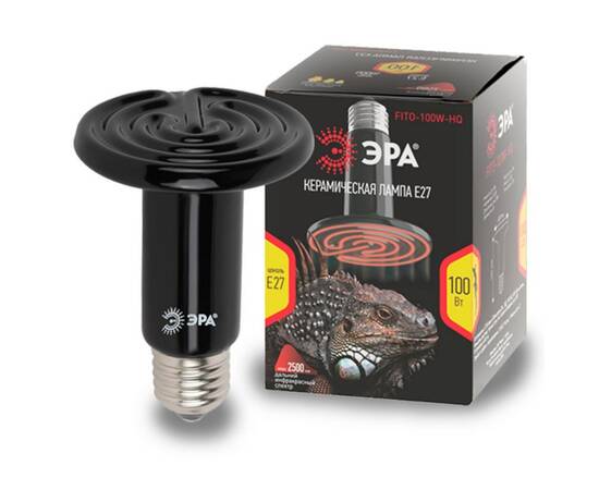 Инфракрасная лампа для брудера, рептилий Эра CeramiHeat FITO-100W-НQ Б0052715, изображение 3