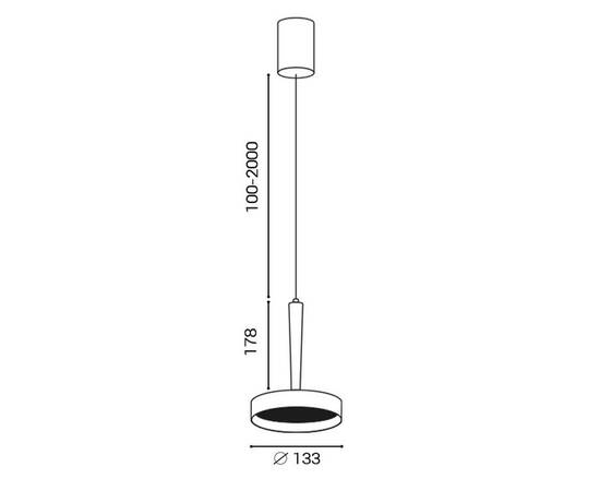 Подвесной светильник (без основания) Italline IT02-025 black 3000K, изображение 6