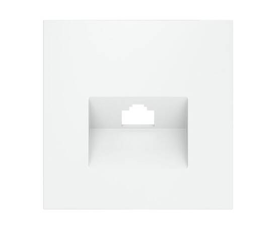 Накладка для розетки компьютерной RJ45 кат.6 Voltum S70 (белый матовый) VLS001302