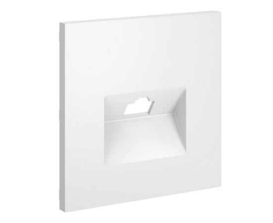 Накладка для розетки компьютерной RJ45 кат.6 Voltum S70 (белый матовый) VLS001302, изображение 2