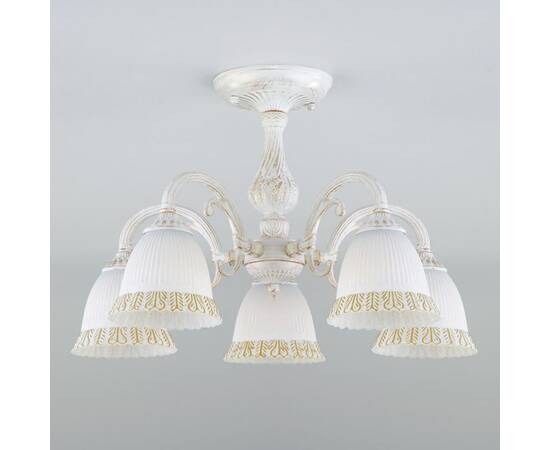 Потолочная люстра Eurosvet Campina 60107/5 белый с золотом, изображение 4