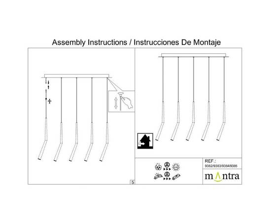 Подвесная люстра Mantra Arrecife 9385+9220 (5L), изображение 18