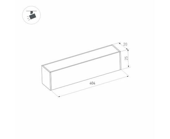 Трековый светодиодный светильник для магнитного шинопровода Arlight Mag-Flat-25-L400-12W Day4000 032, изображение 2