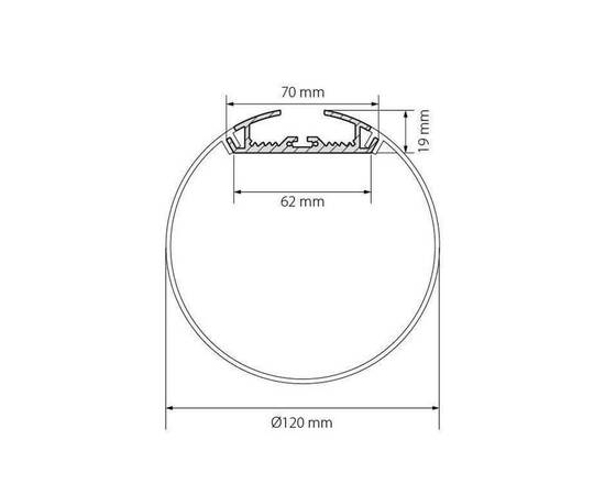 Профиль Arlight SL-ROUND-D120-2000 ANOD 019267, изображение 2