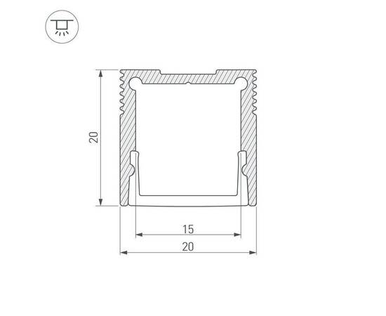 Профиль Arlight SL-SLIM20-H20-2000 ANOD 023722, изображение 3