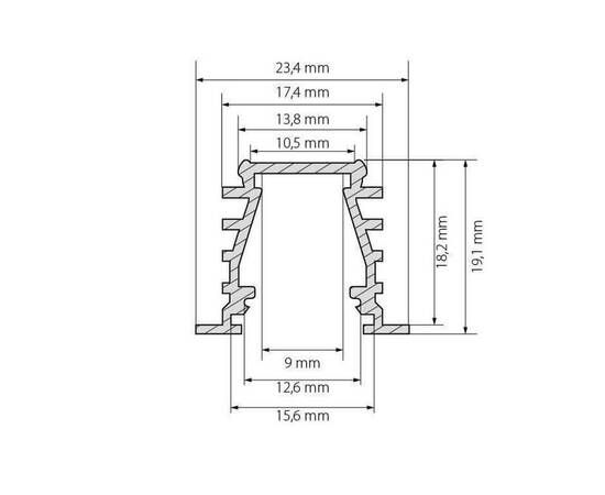 Профиль Arlight TOP-DEEP-F-2000 ANOD (K13,P15) 016971, изображение 2