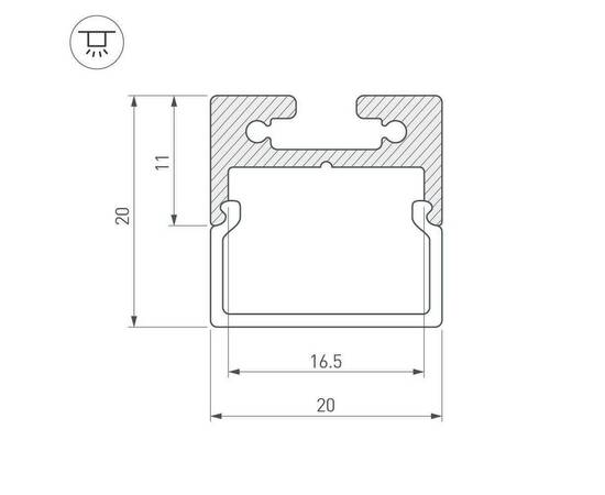 Рассеиватель Arlight SL-LINE-2011-2000 Square OPAL 019258, изображение 2