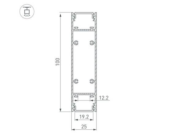 Профиль Arlight SL-Line-2522-2500 Black 033735, изображение 2
