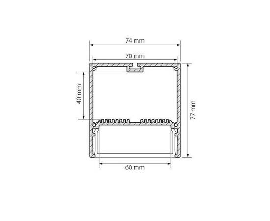 Профиль Arlight SL-LINE-7477-2000 ANOD 019310, изображение 2