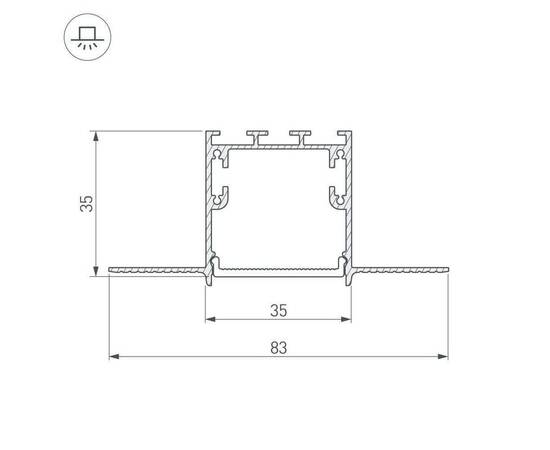 Профиль Arlight SL-LINIA32-FANTOM-2000 ANOD 027158, изображение 4