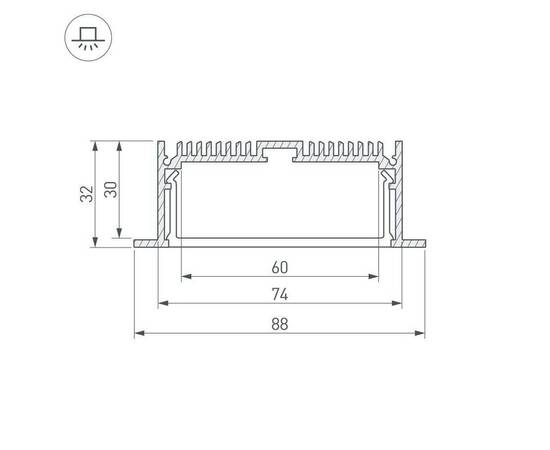 Профиль Arlight SL-LINIA88-F-2000 ANOD 019315, изображение 2