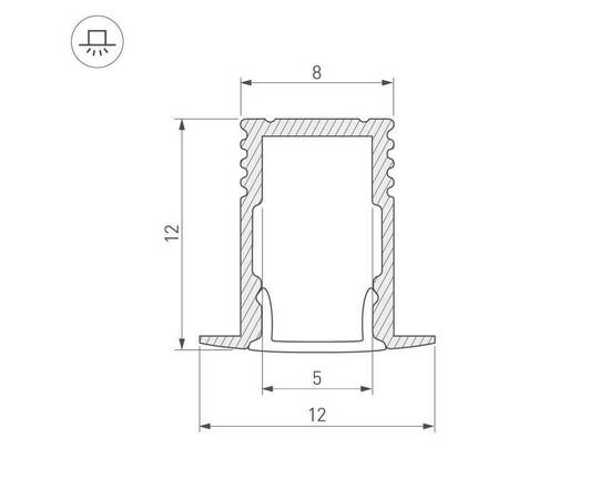 Профиль Arlight SL-MINI-8-H12-F12-2000 ANOD 023715, изображение 4