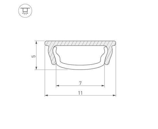 Профиль Arlight ARH-Bent-W11-2000 Anod 023592, изображение 2