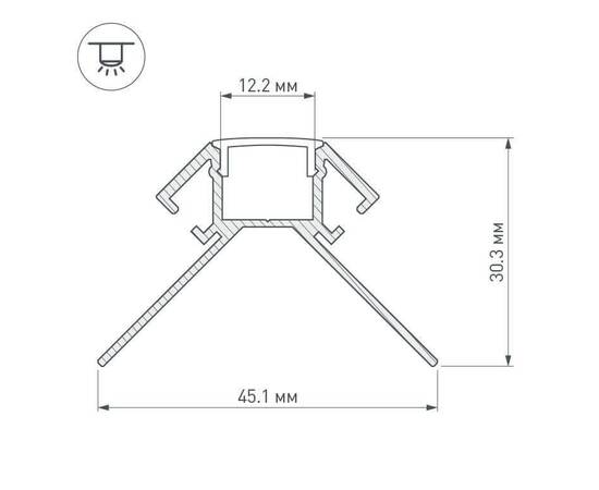 Профиль Arlight ARH-DECORE-S12-EXT-2000 ANOD внешний 023889, изображение 3