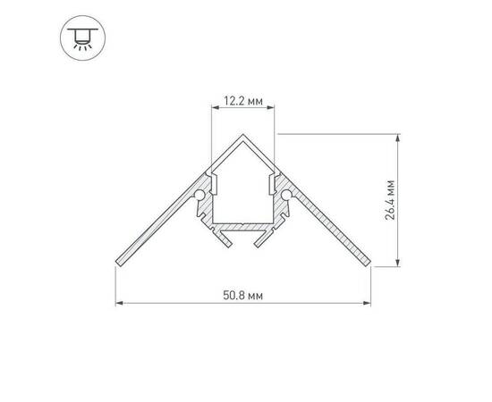 Профиль Arlight ARH-DECORE-S12-EXT-F-2000 ANOD внешний 023897, изображение 2