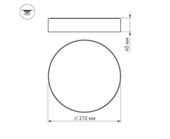 Потолочный светодиодный светильник Arlight SP-Rondo-R210-20W Warm3000 022905(2), изображение 2