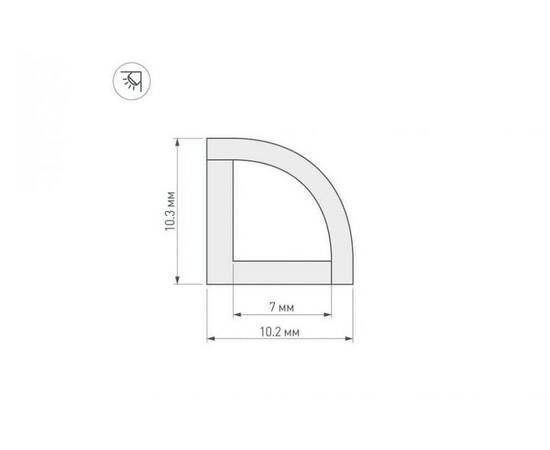 Профиль Arlight WPH-KANT-H10-2000 OPAL 023301, изображение 2
