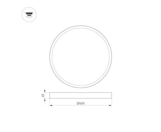Потолочный светодиодный светильник Arlight SP-Basic-R600-48W Warm3000 020524(1), изображение 2