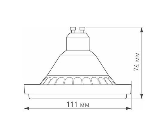 Лампа диммируемая Arlight GU10 15W 3000K AR111-Unit-GU10-15W-Dim 026867, изображение 2