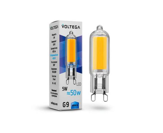 Лампа светодиодная филаментная Voltega G9 5W 4000К прозрачная VG9-K1G9cold5W 7091