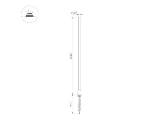 Ландшафтный светодиодный светильник Arlight KT-Champagne-L1000-3W Warm3000 034167, изображение 2