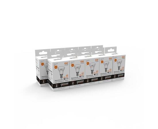 Лампа светодиодная Gauss E14 6W 3000K матовая 63116, изображение 3