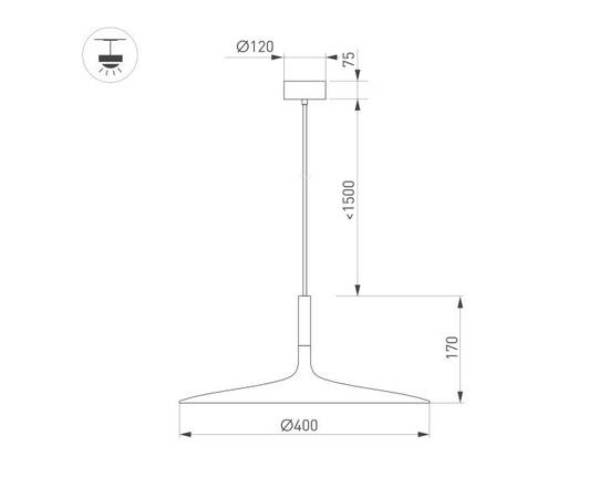 Подвесной светодиодный светильник Arlight SP-Fiore-R400-13W Warm3000 036001, изображение 2