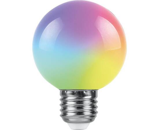 Лампа светодиодная Feron E27 3W RGB матовая LB-371 38127