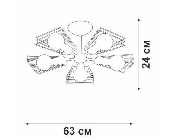 Потолочная люстра Vitaluce V4378-1/5PL, изображение 3