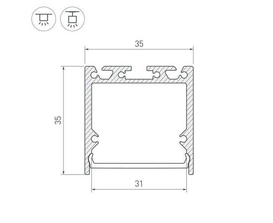 Профиль Arlight SL-Line-3535-3000 Anod 036196, изображение 2