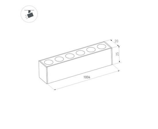 Трековый светодиодный светильник Arlight Mag-Dots-25-L1000-30W Warm3000 034211, изображение 2