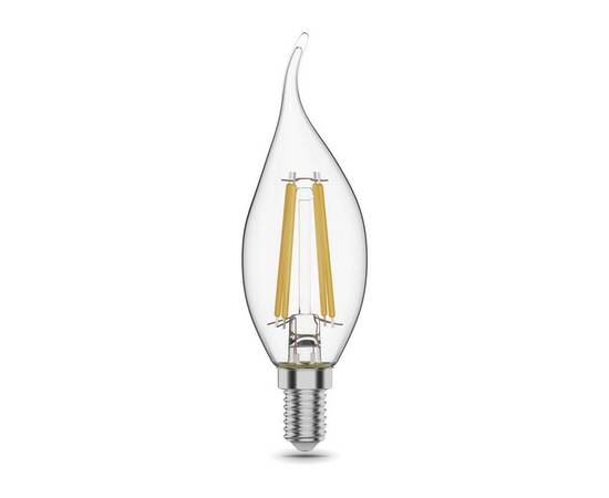 Лампа светодиодная филаментная Gauss E14 11W 4100К прозрачная 104801211, изображение 6