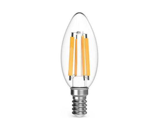 Лампа светодиодная филаментная Gauss E14 13W 4100K прозрачная 103801213, изображение 3