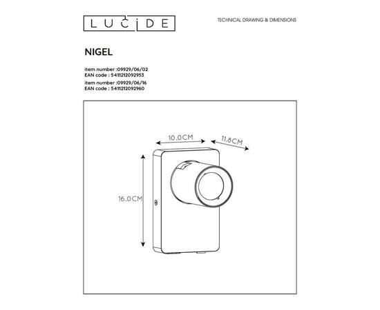 Спот Lucide Nigel 09929/06/02, изображение 2