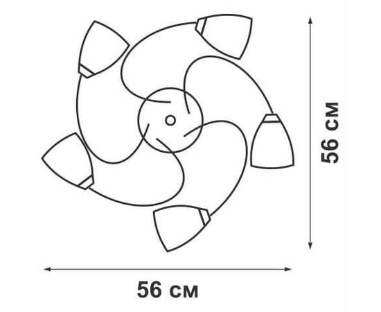 Потолочная люстра Vitaluce V1541/5PL, изображение 2
