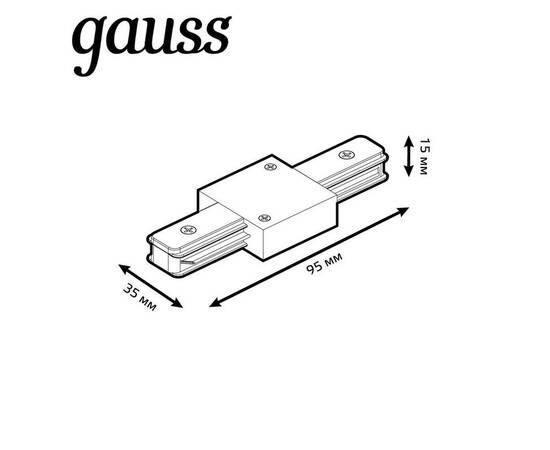 Коннектор прямой Gauss TR106, изображение 3