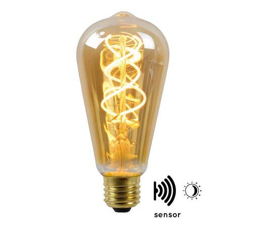 Лампа светодиодная Lucide E27 4W 2200K янтарная 49034/04/62, изображение 4